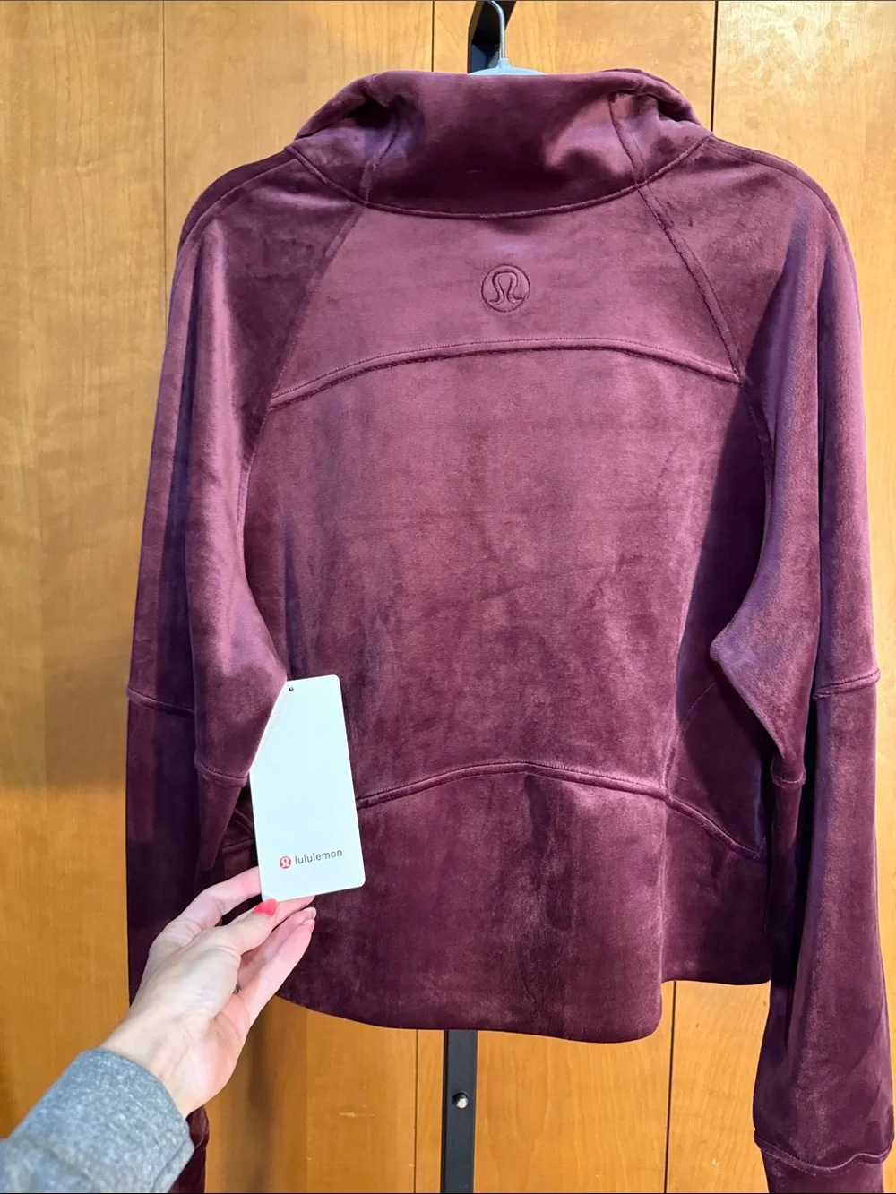 Lululemon Scuba Oversized Funnel Neck Velvet Garnet M/L NWT